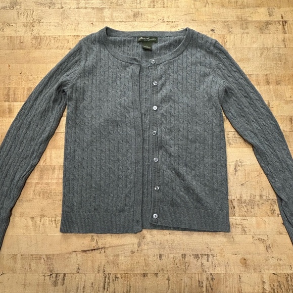 Eddie Bauer Grey Cardigan - Picture 3 of 4